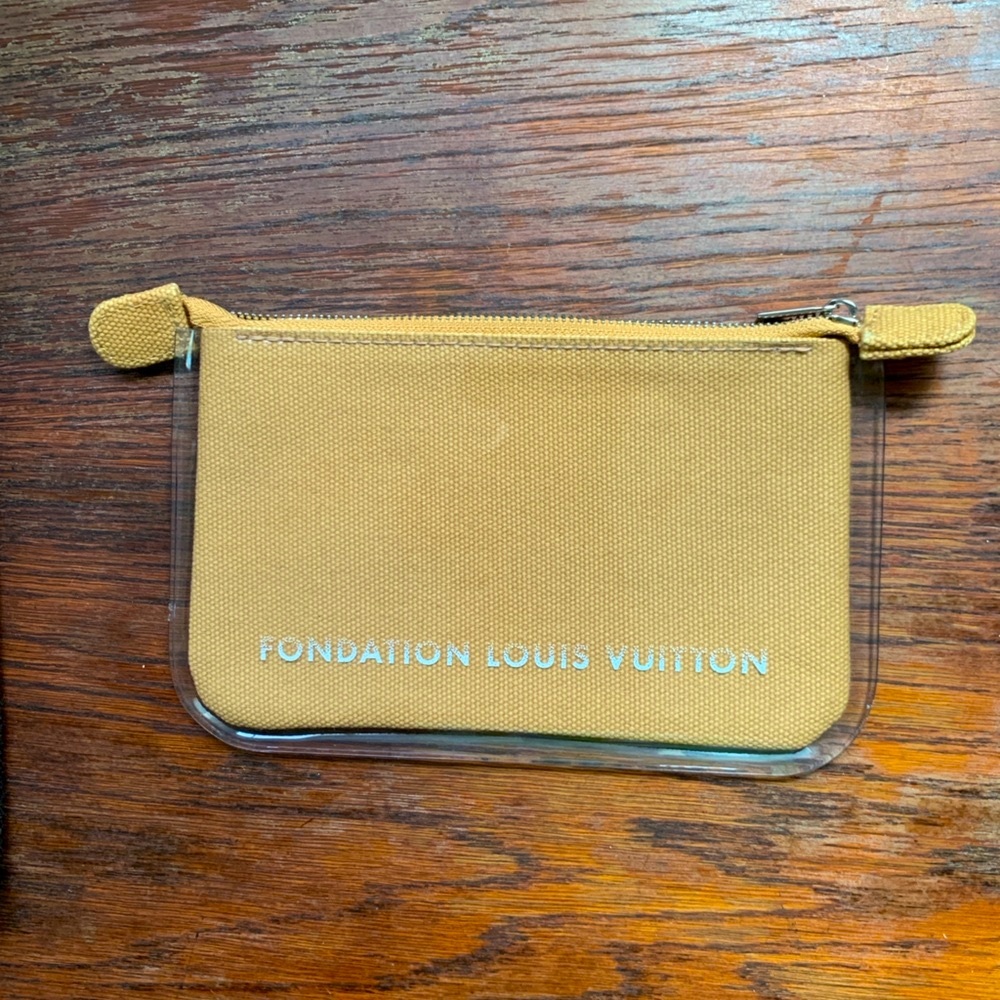 Louis Vuitton RARE clear Cosmetic Pouch Bag with beige insert EUC